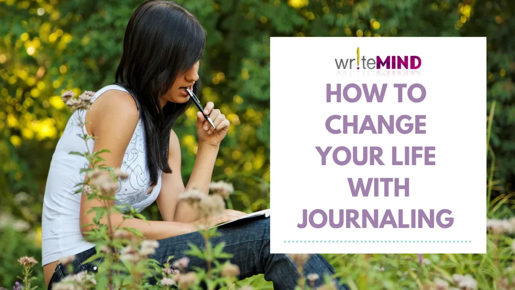girl sitting in garden writing in journal